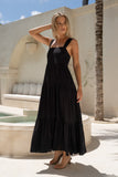 Myah Black Tiered Maxi Dress