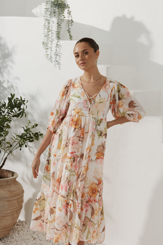 Lillian Midi Shirt Dress - Cream