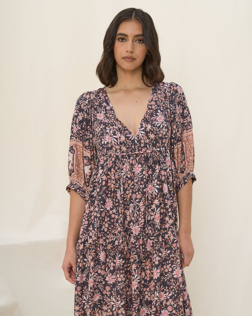 Amber - Women’s Chic Boho Midi Dress main image 1