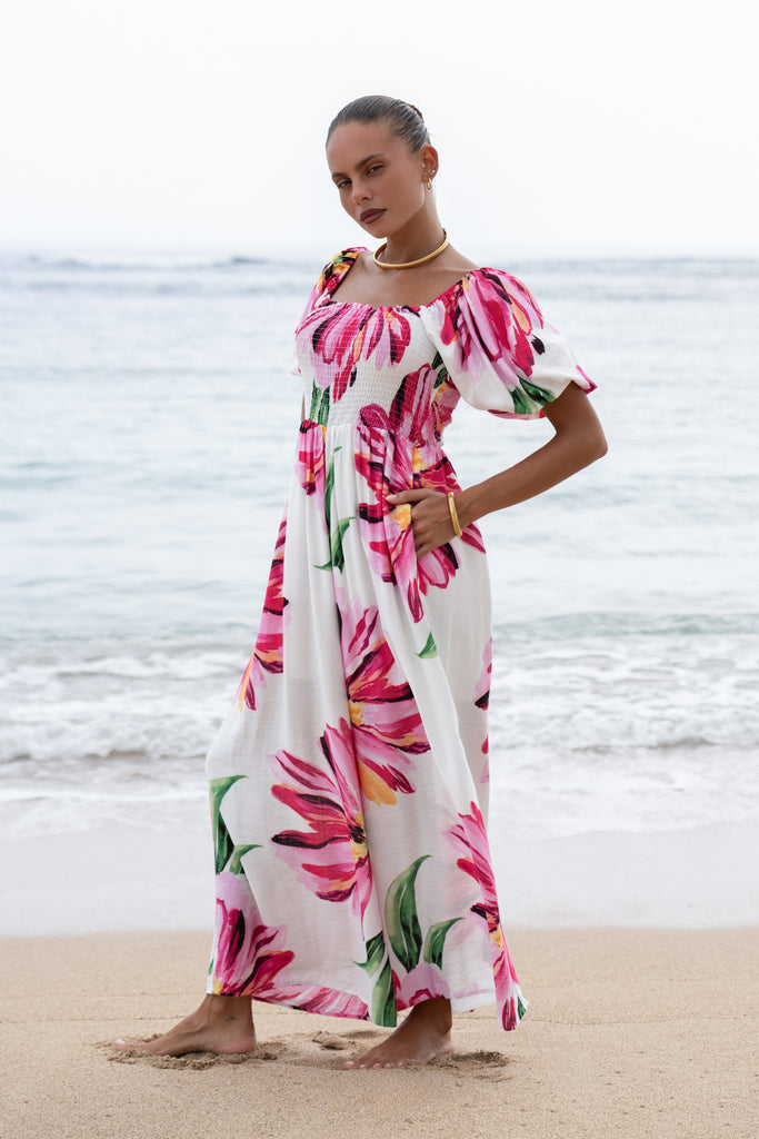 HEYCHIC Genevieve Floral Jumpsuit (Pink)