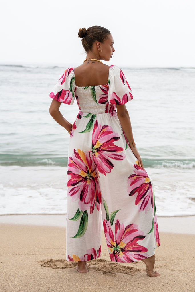 HEYCHIC Genevieve Floral Jumpsuit (Pink) main image 0