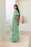 Viridiana Green Floral Puff Sleeve Jumpsuit