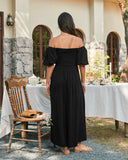 Jumpsuit Lengan Puff Hitam Giselle