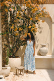 Avalon Blue Tropical Toile Maxi Dress