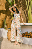 Paloma Brown Green Tropical Jumpsuit