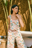 Paloma Brown Green Tropical Jumpsuit