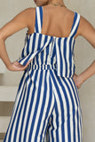 Ellis Blue Stripe Jumpsuit