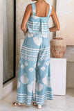 Nell Blue Abstract Jumpsuit