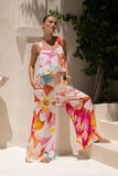 Genevieve Pink Floral Jumpsuit