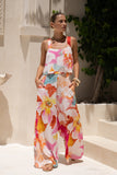 Genevieve Pink Floral Jumpsuit