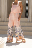 Marzella Pink Tropical Jumpsuit