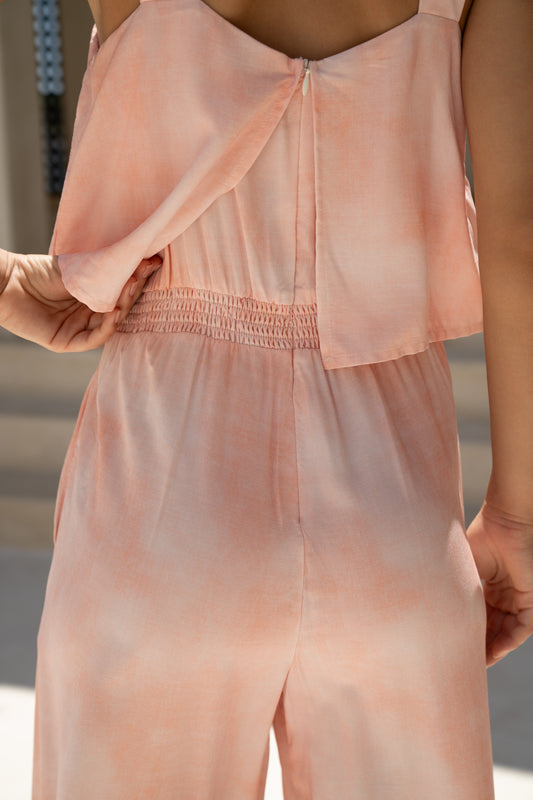 Marzella Pink Tropical Jumpsuit
