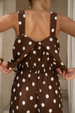 Zena Brown White Polka Dot Jumpsuit