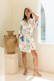 Calantha Multicolour Floral Belted Mini Dress