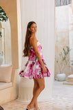 Roselyn Pink Floral Mini Dress