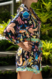 Delmare Multicolour Abstract Playsuit
