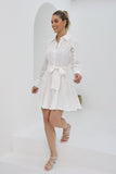 Claudette White Eyelet Broderie Mini Dress