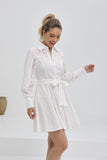 Claudette White Eyelet Broderie Mini Dress