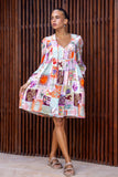 Sirocca Multicolour Patchwork Mini Dress