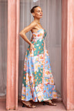 Praia Multicolour Tropical Flared Maxi Dress