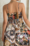 Alessia Black Abstract Flared Maxi Dress