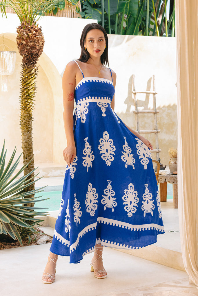 Claudine - Abstract Flow Maxi Dress main image 0