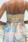 Solmar Multicolour Abstract Flared Maxi Dress