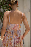Amaelis Multicolour Floral Flared Maxi Dress
