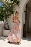 Amaelis Multicolour Floral Flared Maxi Dress