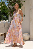 Amaelis Multicolour Floral Flared Maxi Dress