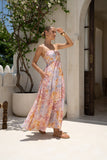 Amaelis Multicolour Floral Flared Maxi Dress