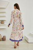Lyvanne Multicolour Floral Belted Midi Dress