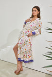Lyvanne Multicolour Floral Belted Midi Dress
