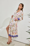 Lyvanne Multicolour Floral Belted Midi Dress