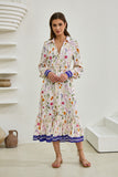 Lyvanne Multicolour Floral Belted Midi Dress