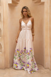 Hannelle Purple Floral Maxi Dress