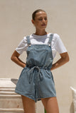 Wren Blue Denim Short Overalls