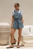 Wren Blue Denim Short Overalls