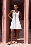 Luella White Contrast Ric Rac Mini Dress
