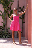 Luella Hot Pink Contrast Ric Rac Mini Dress