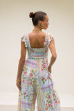 Amelina Multicolour Floral Ruffle Jumpsuit