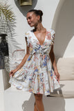 Melina Multicolour Floral Ruffle Mini Dress