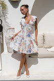 Melina Multicolour Floral Ruffle Mini Dress