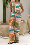 Allegra Multicolour Patchwork Button Jumpsuit