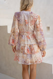 Lia Purple Floral Mini Dress