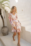 Lia Purple Floral Mini Dress