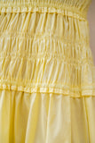 Solene Yellow Ruched Detail Maxi Dress