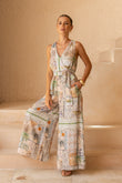 Nyahra Green Tropical Jumpsuit