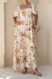Isola Multicolour Tropical Flared Sleeve Maxi Dress