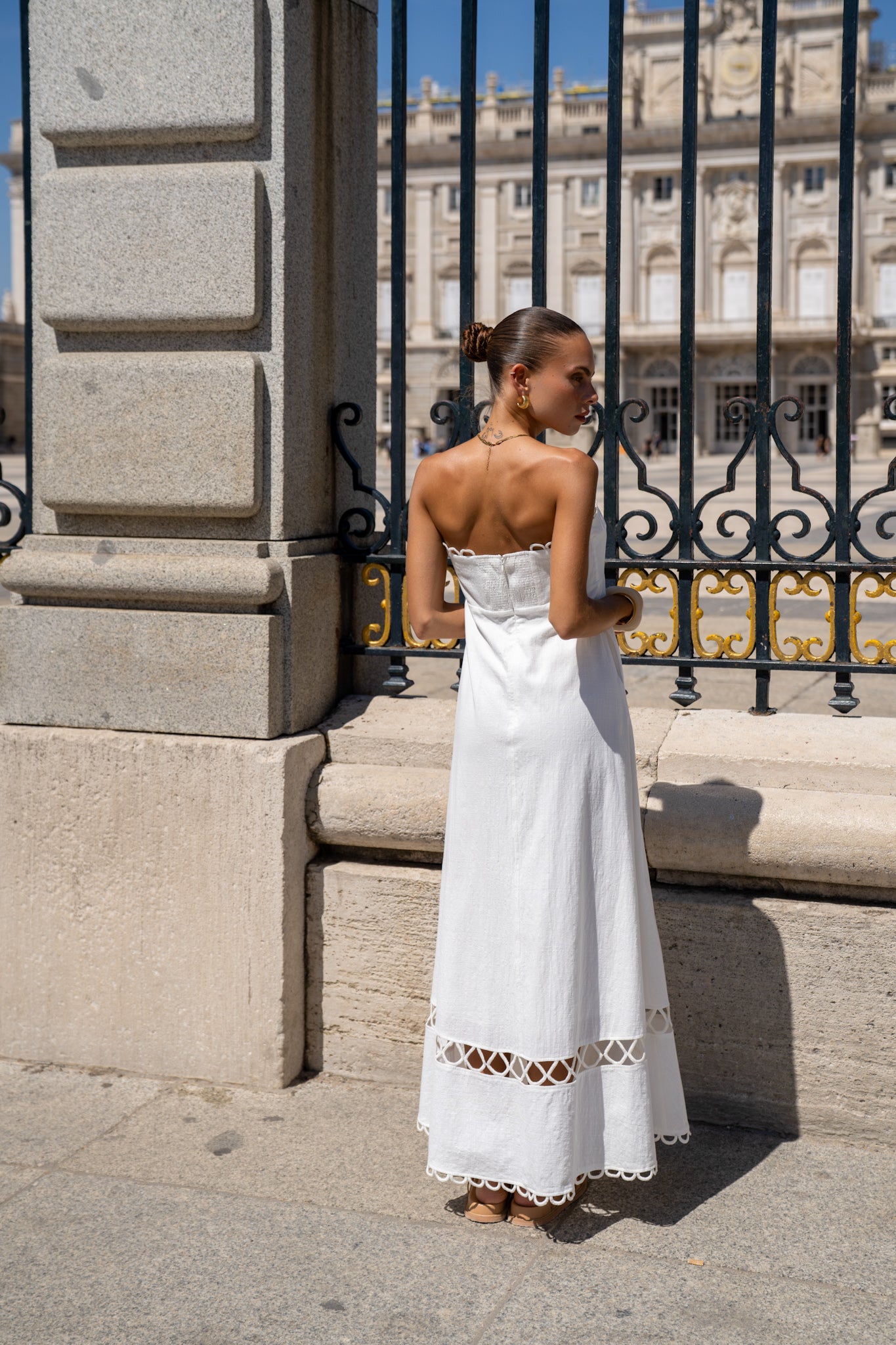 HEYCHIC Isobel White Maxi Dress, AU 14 HEYCHIC Isobel White Maxi Dress, AU 14